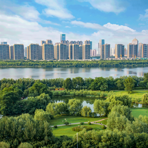 沈阳市浑河两岸城市风光